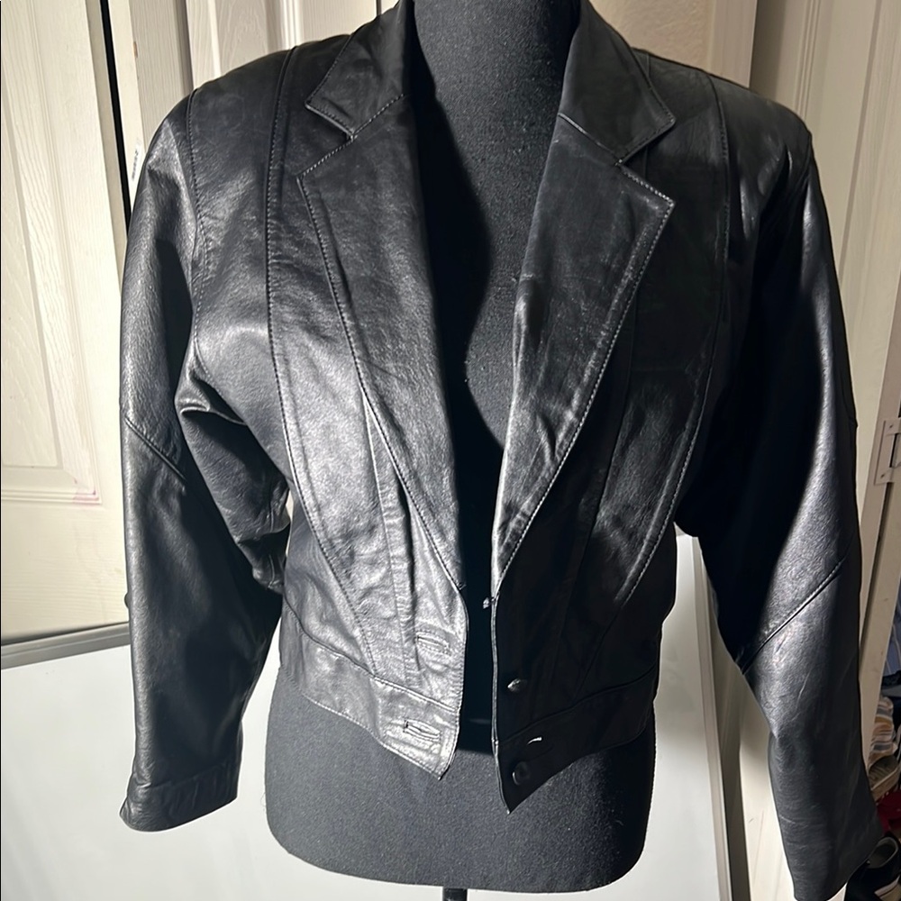 Women's Black Leather Jacket